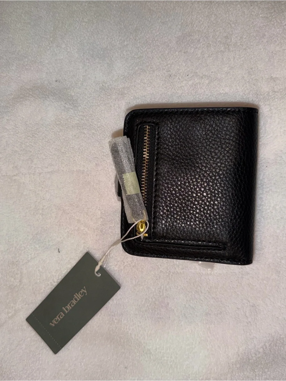 Vera Bradley Black Pebbled Card & Key Holder